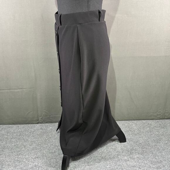 Joseph Ribkoff Skirt Women’s L Pencil Button Midi Asymmetrical Academia Black - Picture 2 of 12